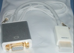 Extra image of HDMI to SVGA Converter, Captive HDMI cable/lead with Audio (Option to power by USB)